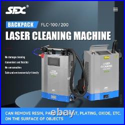 200W Backpack Laser Cleaning Machine Laser Cleaner Rust Removal without Battery