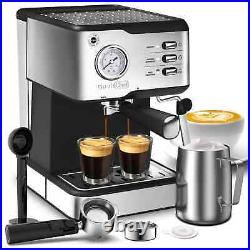 20Bar Espresso Machine Electric Coffee Marker Foaming Milk Frother 1.8L Tank