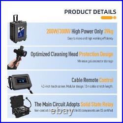 300W Pulsed laser cleaning Machine 5m Cable Length Rust, Paint, oil stains remove