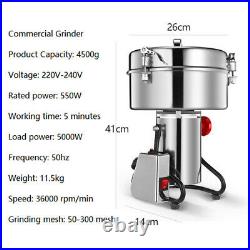 4500g Electric Coffee Mill Grinder Grain Beans Spices Herb Nuts Grinding Machine