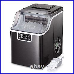 53Lbs/24H Portable LED Ice Maker Cubes Machine Countertop with Scoop Self-Cleaning