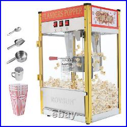 8OZ Popcorn Machine Countertop Popcorn Maker Bar Style 850w Red
