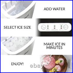 Automatic Self-Cleaning Portable Electric Countertop Ice Maker Machine with Hand