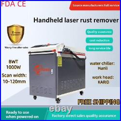 BWT 1000W Handheld Fiber Laser Rust Remover Paint/Oil Cleaning Machine FDA CE