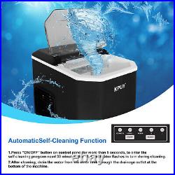 Countertop Electric Ice Maker Machine Self-cleaning 26lbs/24hrs + Ice Scoop