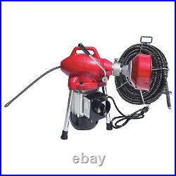 Drain Cleaner Machine 3 Cables Electric Drain Auger 250W For 3/4 to 4 Pipes