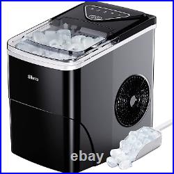 Ice Make 9 Cubes Ready in 6 Mins 26Lbs in 24Hrs, Self-Cleaning Machine Scoop
