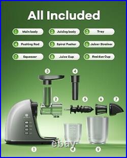 JoyBear Cold Press Juicer Machine Easy to Clean Slow Masticating Juicer Extract