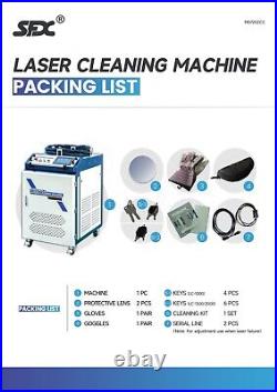 MAX 1500W Laser Cleaning Machine 15M Cabel Metal Rust Painting Oil Remover 220V