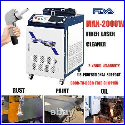 MAX 2000W Laser Cleaning Machine Metal Rust Oxide Painting Oil Removal 220V FDA