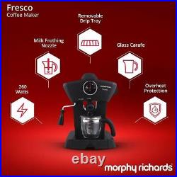 Morphy Richards Espresso Coffee Maker Fresco 800-Watt 4-Cups(Black)Free Shipping