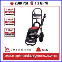 SIMPSON Clean Machine Cold Water Pressure Washer 2300 PSI 1.2 GPM Electric Motor