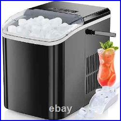 Self-Cleaning Portable Countertop Ice Maker Machine with Handle and Scoop