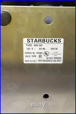 Starbucks Barista espresso machine SIN 006 stainless steel 950w